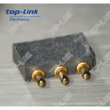 Spring Loaded Connector with 3 Pins, High Durability, Fine Pitch